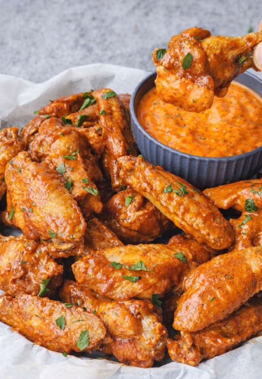 Butter Chicken Chicken Wings with Creamy Dip